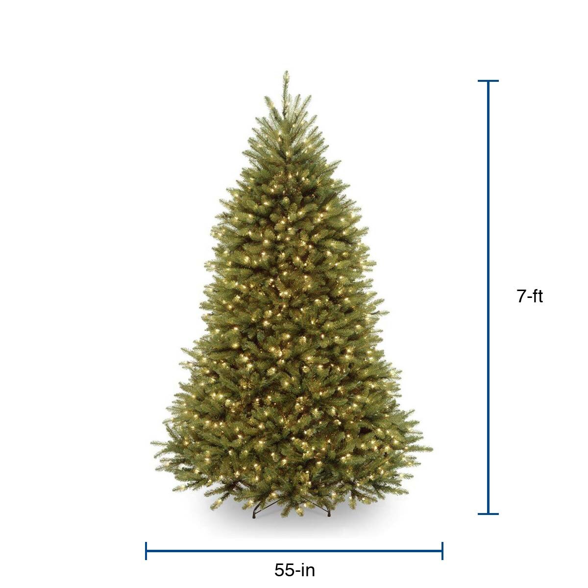 Details about   7 ft Pre-Lit LED Benjamin Fir Quick-Set Artificial Christmas Tree Warm White 