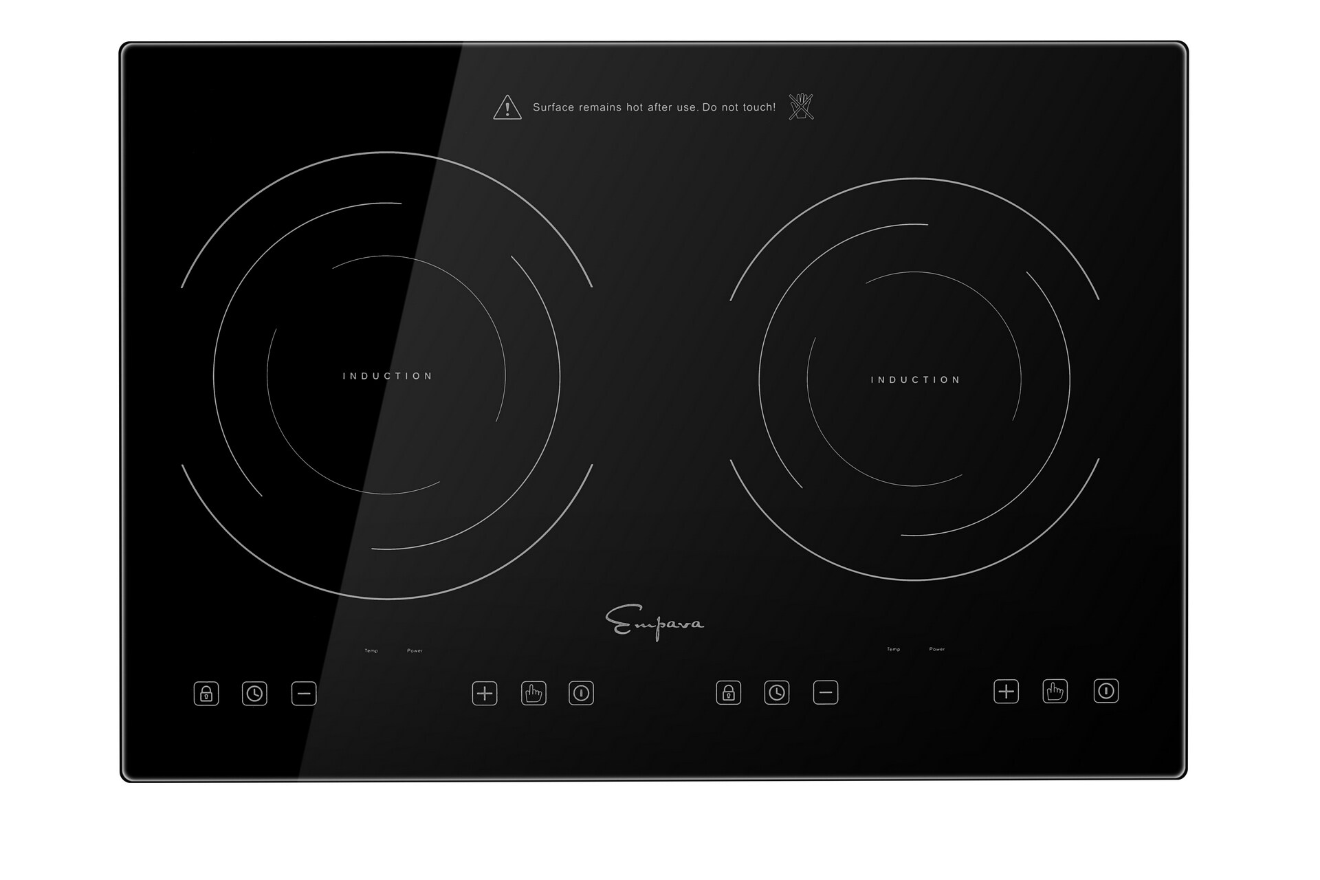 Electric Induction Cooktop 2 Burners 12'' 240V Built-in Dual Heating Stovetop US 