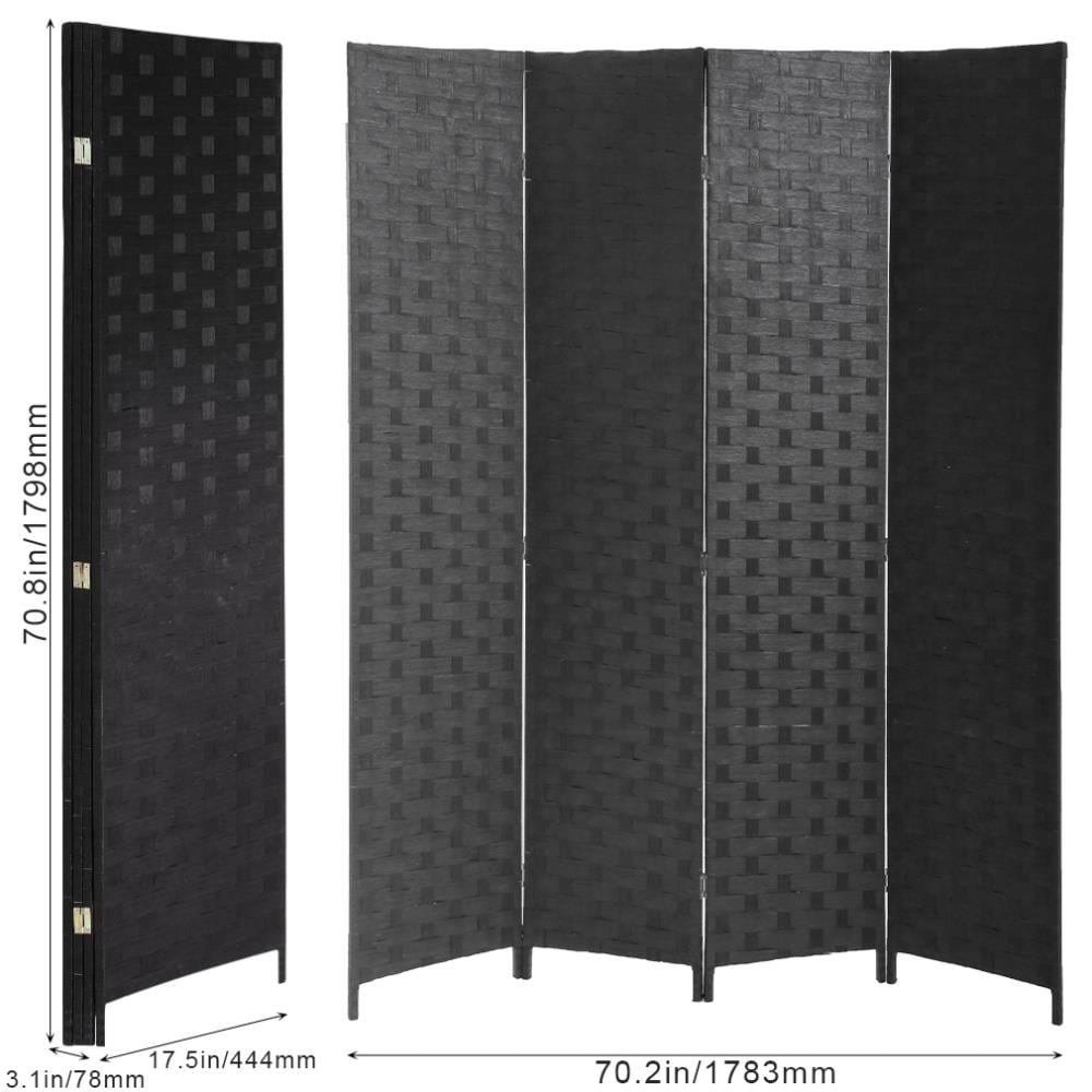 4x Bird Flower Hanging Screen Partition Divider Home Room Wall Black 