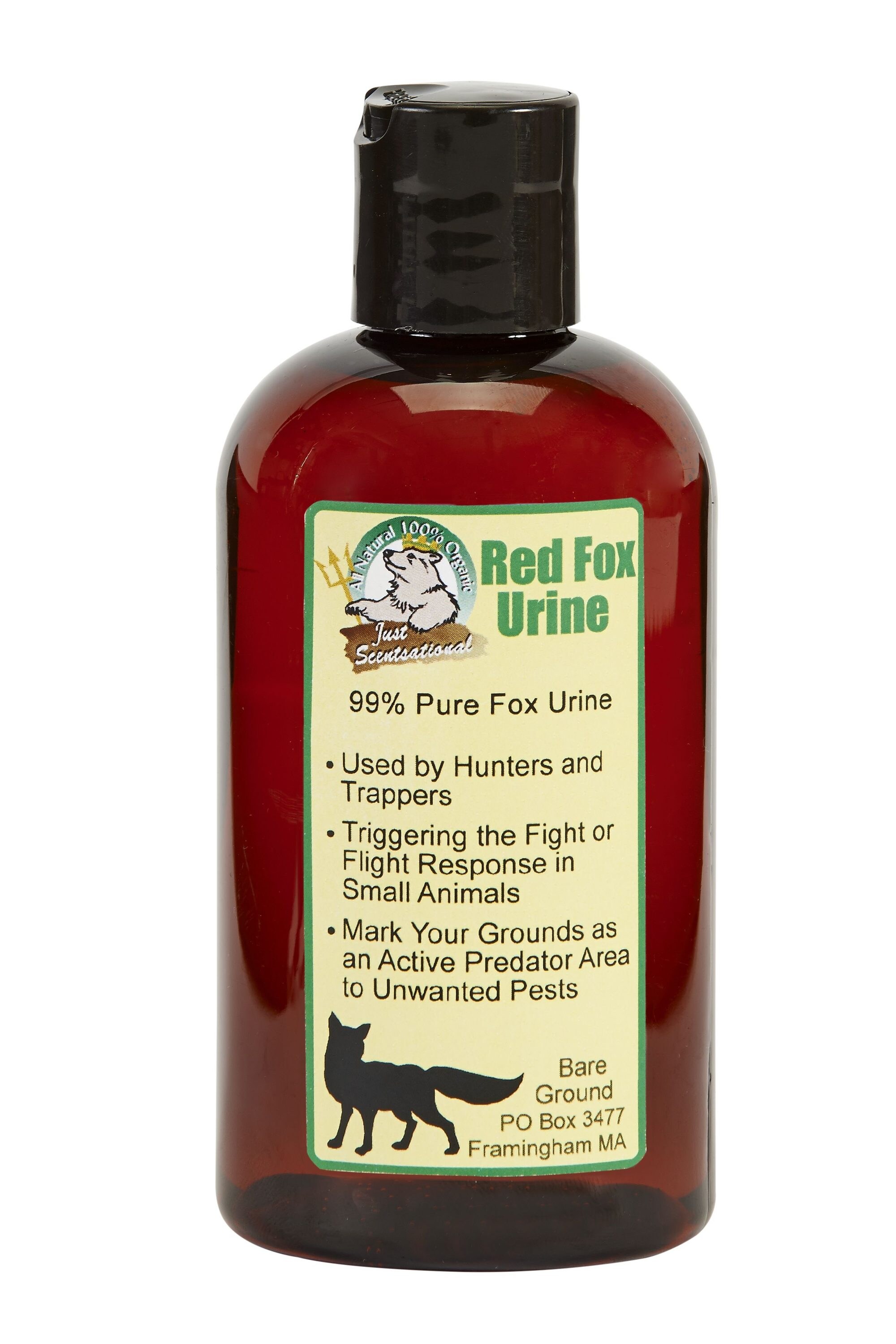 8 Ounce Bottle of Coyote Urine Just Scentsational Scares small animals away 
