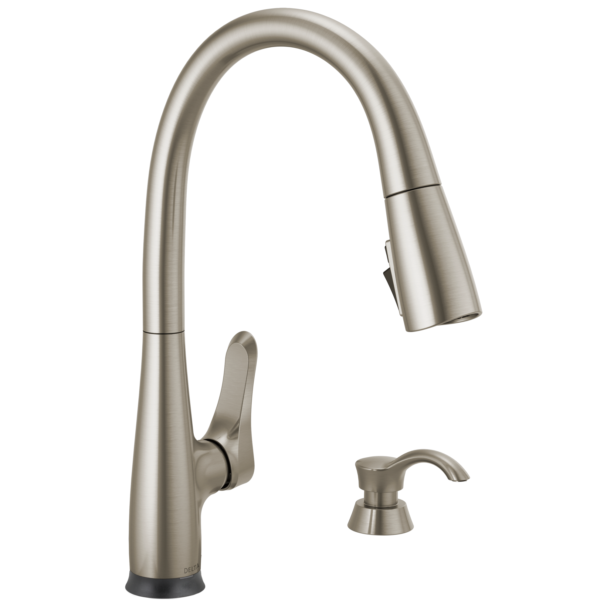 Delta Dunsley Voiceiq Spotshield Stainless Single Handle Pull Down Touchless Kitchen Faucet With Sprayer Function In The Faucets Department At Lowes Com