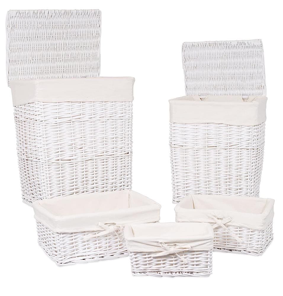 Rectangle Bomboo hamper Laundry Basket,Storage Basket Collection Small Size 14" 
