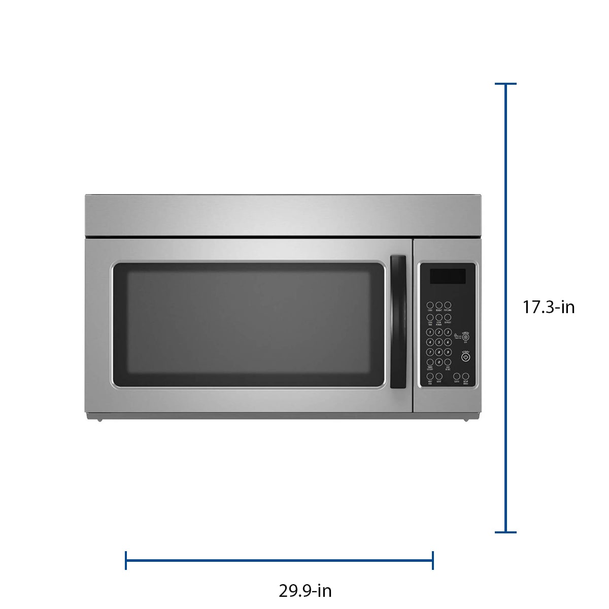 Magic Chef Microwave Oven 1.6 cu ft Over the Range Hood Light Ventilation Black