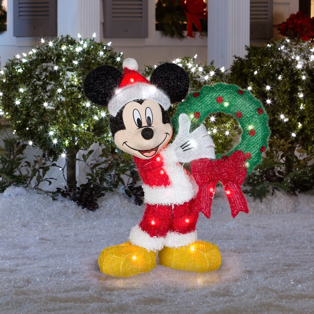 Gemmy Disney Magic Holiday LED Lighted Mickey Mouse Sign 29” Christmas Decor 