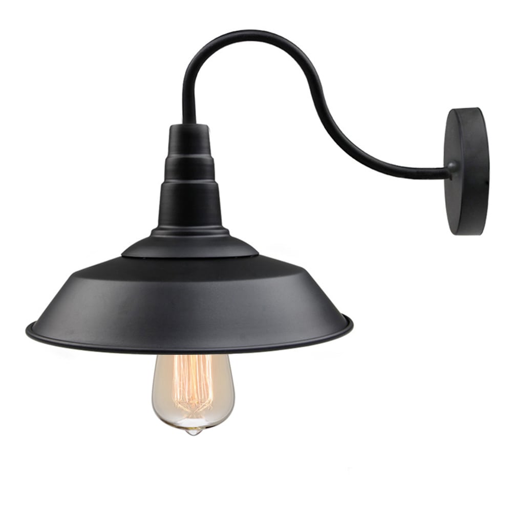 Details about   Primitive Country Colonial Farmhouse Industrial Ashford Wall Sconce in Black 