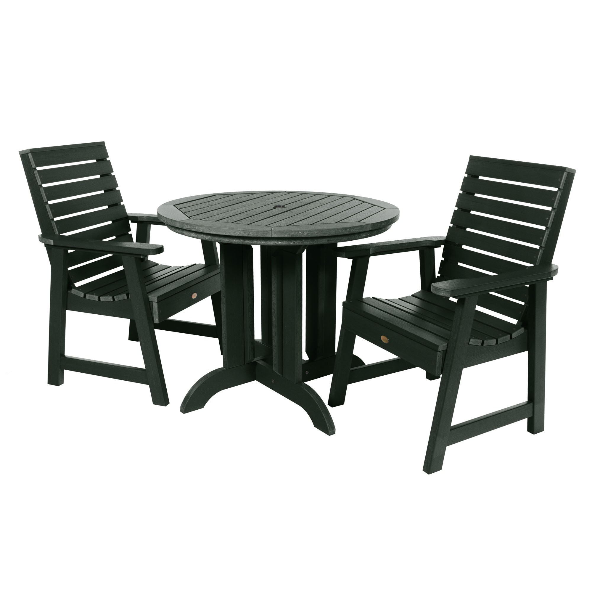 green plastic patio set