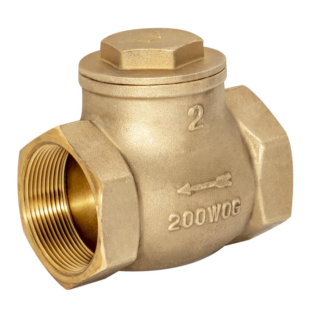 2 INCH LEAD FREE BRASS SWING CHECK VALVE WITH SOLDER CUPS 