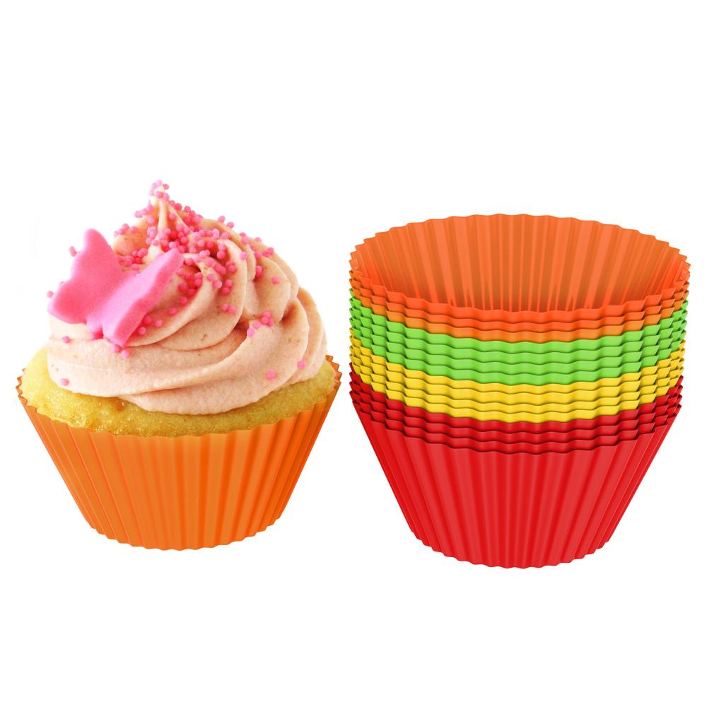 Silicone Cupcake Muffin Baking Cups Liners 40 Pack Reusable non-stick silicone baking cup 