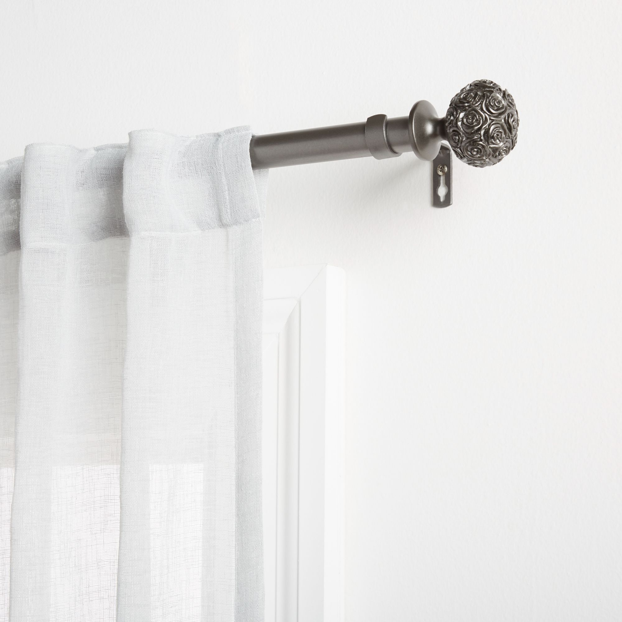 Shower Window Curtain Clips Revel Resin Clip Rings in Black Set of 7 
