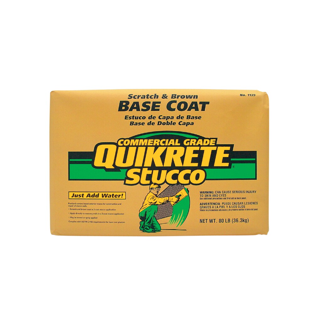 Quikrete 80 lb. Stucco Base Coat with Water-Stop 113989 - The Home Depot