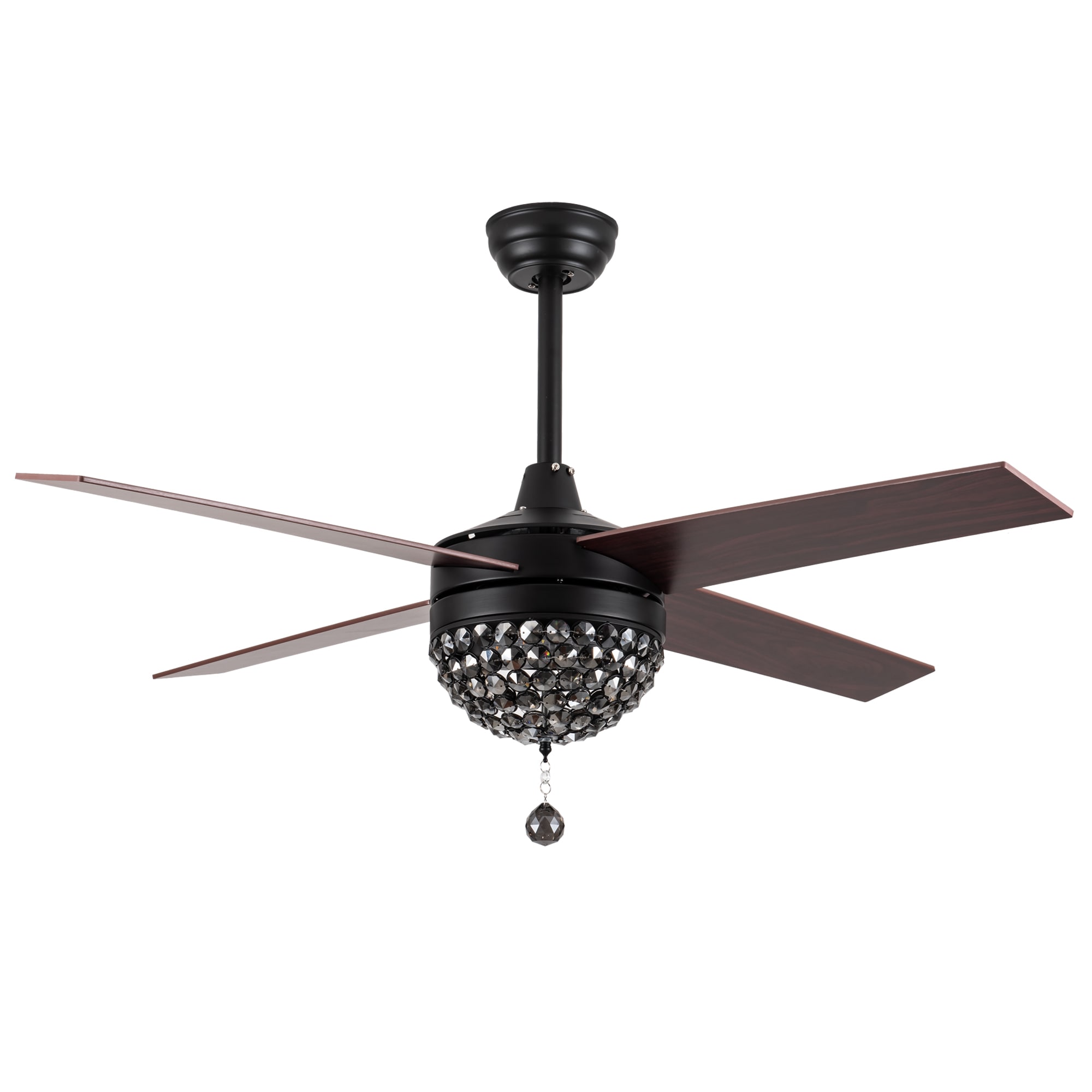 42"/48"/52” Ceiling Fan Light 5 Stainless Steel Blades LED Fan Lamp w/ Remote US 