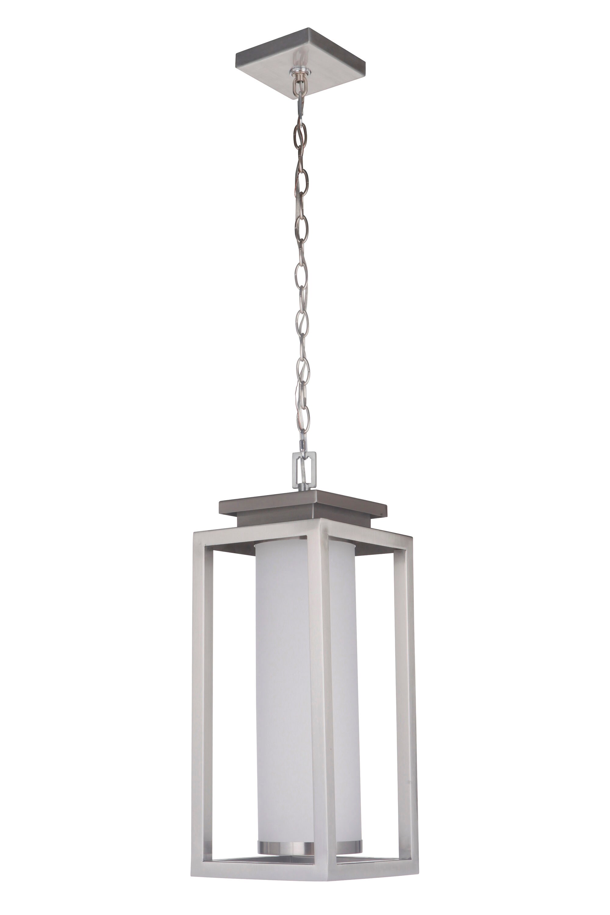 stainless steel and glass pendant light