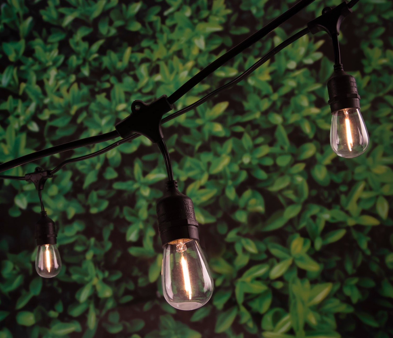 Portfolio 48-ft 18-Light-Shade Plug-in White Outdoor LED Edison 