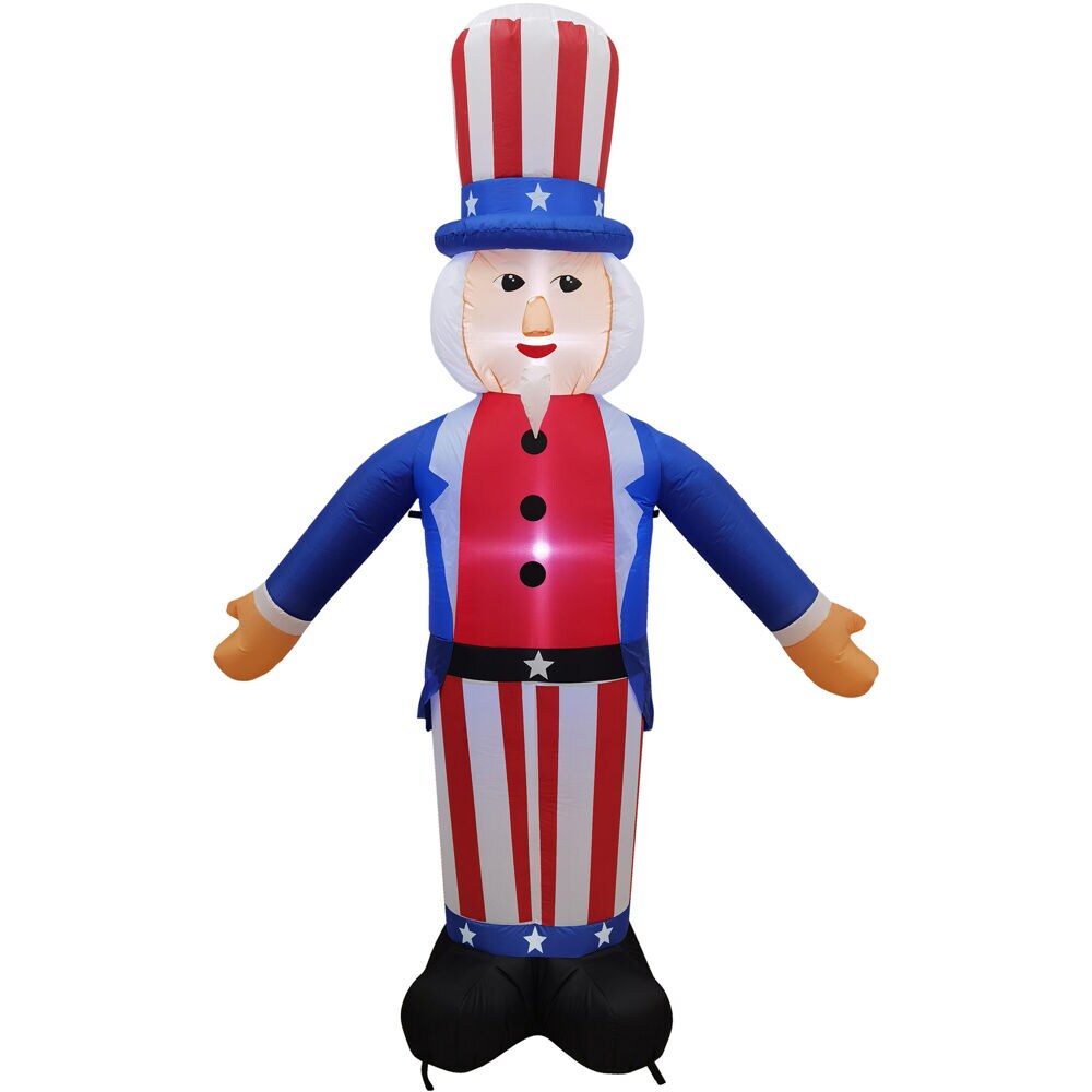 5' Outdoor 4th of July Patriotic Inflatable 5' Uncle Sam Puppy Dog Yard Decor 