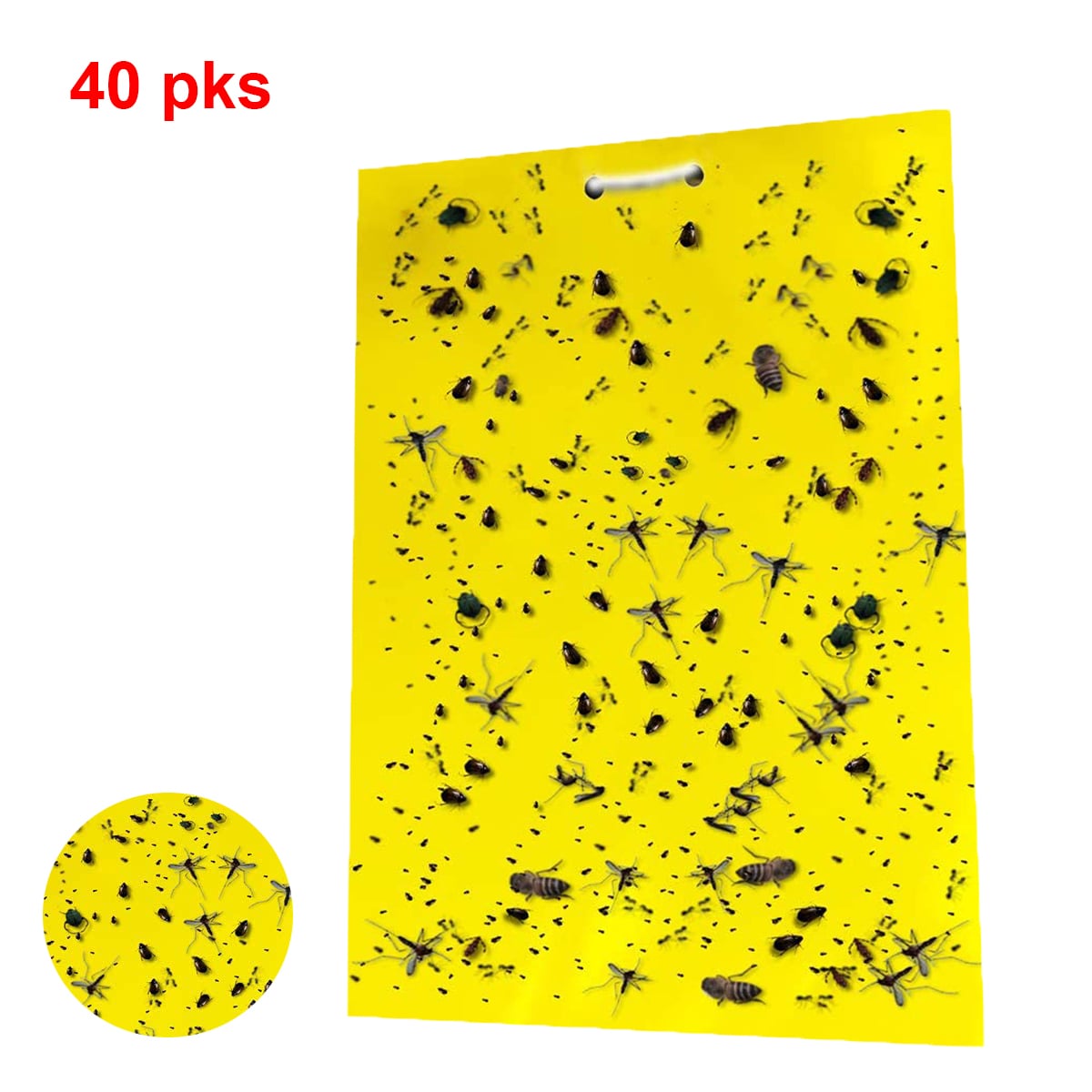 40 Sticky Trap Fruit Fly Gnat Trap Yellow Sticky Bug Trap For Indoor Outdoor Use 