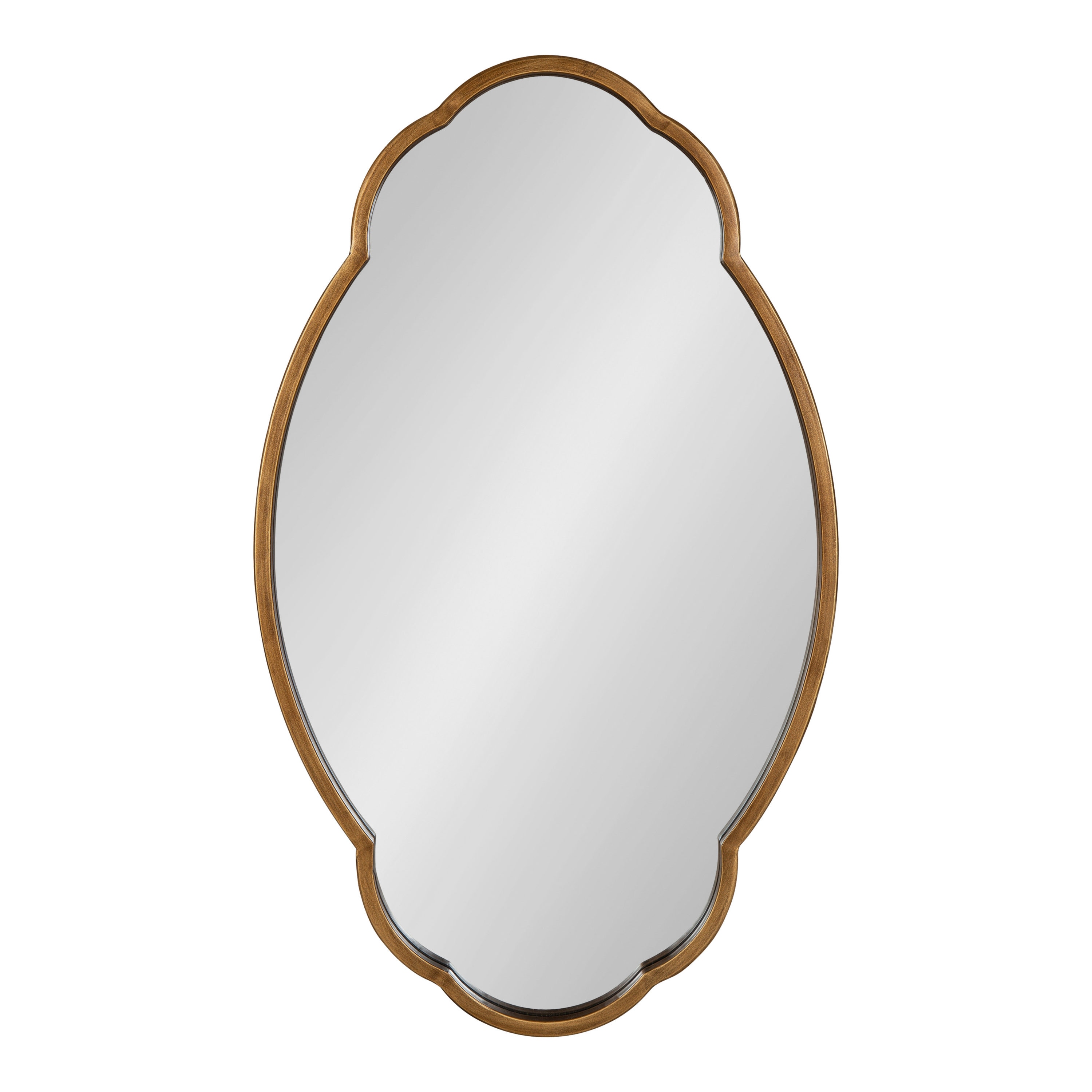 Kate and Laurel Magritte Modern Scalloped Mirror, 18 x 30, Antique Silver,  NkuJKiSrkB, 家具、インテリア - lindelamm.se