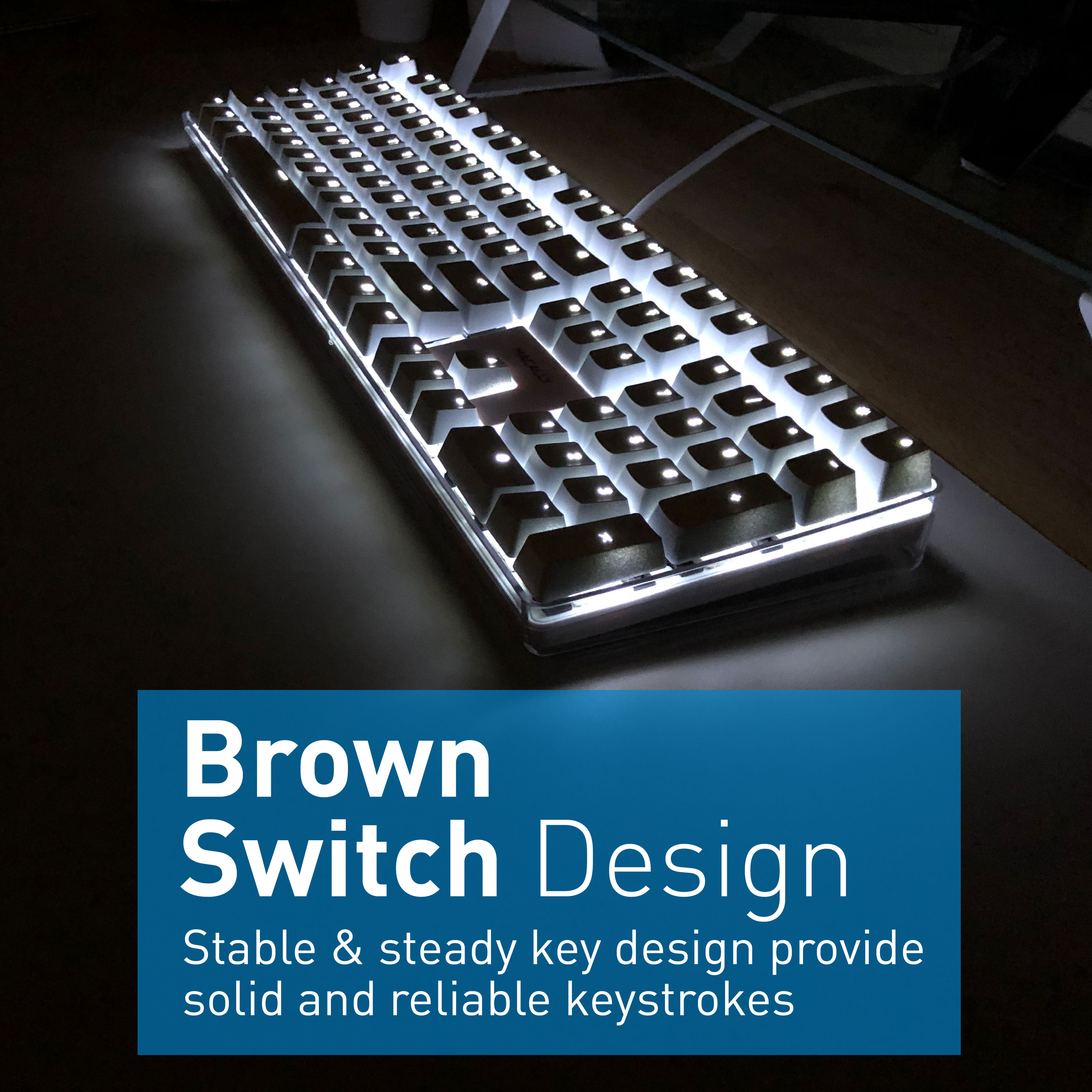 Macally Macally Backlit Mechanical Keyboard for Mac - USB Wired 