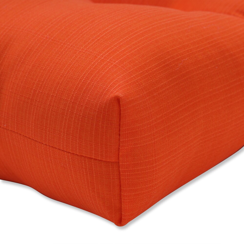 Clay / Rust Orange Tufted Outdoor Cushion for Bench Swing Glider Choose Size 