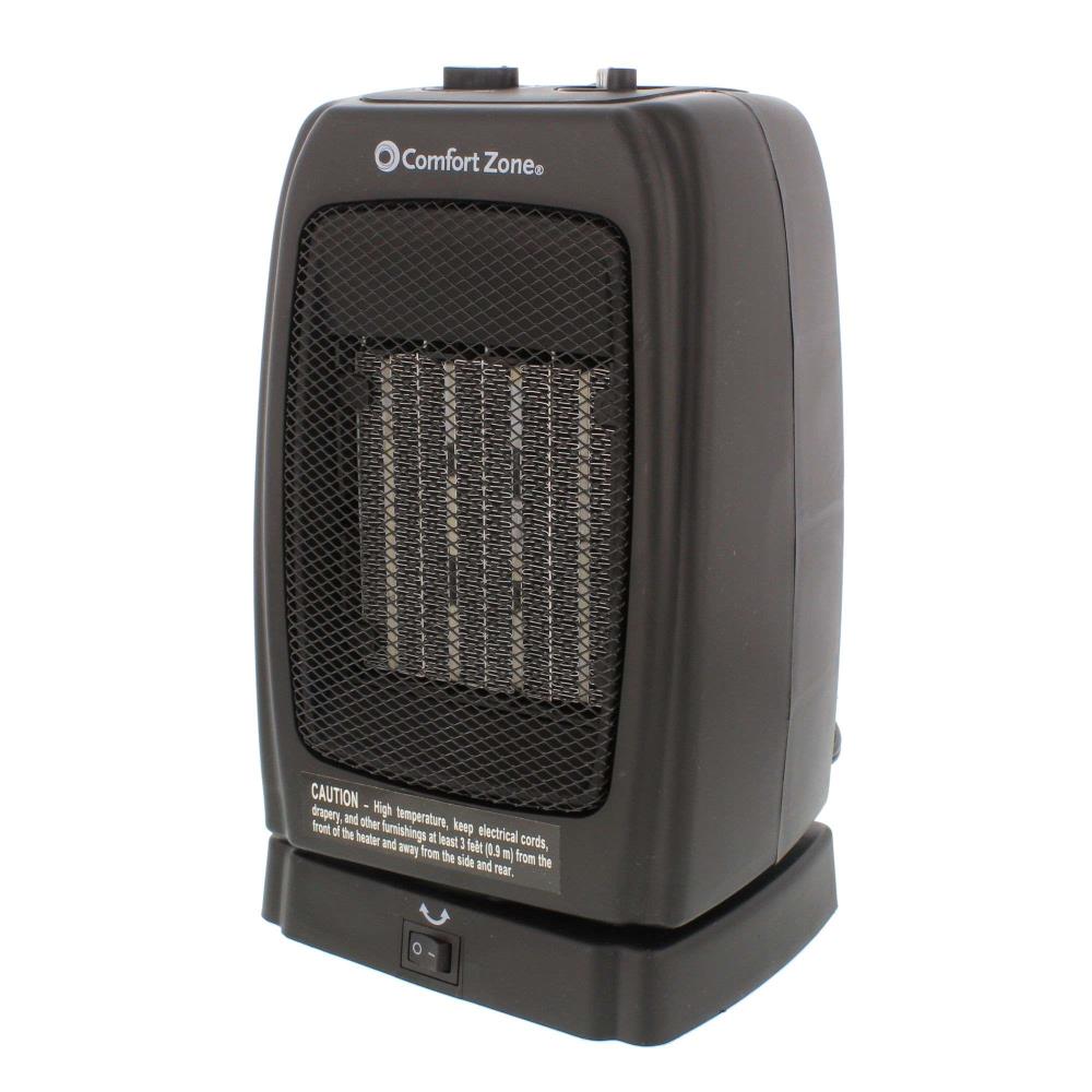 Comfort Zone CZ448 Oscillating Portable Ceramic Space Heater with 2 Heat Settings and Fan-Only Function