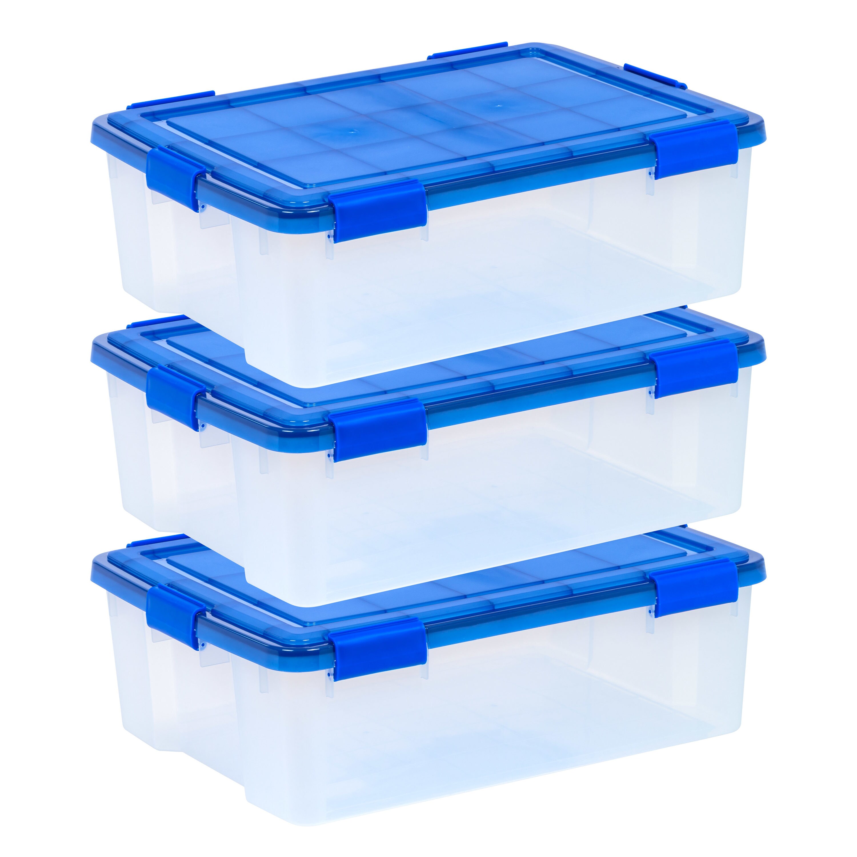 10 Pack 6 Quart Clear Storage Box Plastic with Lid Medium Stackable Shoe Clothes 