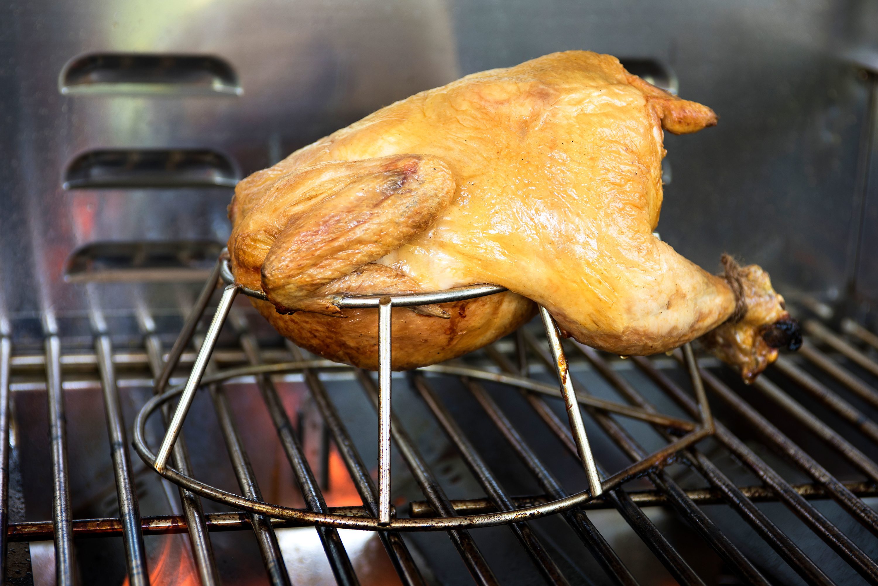 Stainless Roasted Chicken Rack Holder Grill Stand Roasting Non Stick A4R9 S9L6 