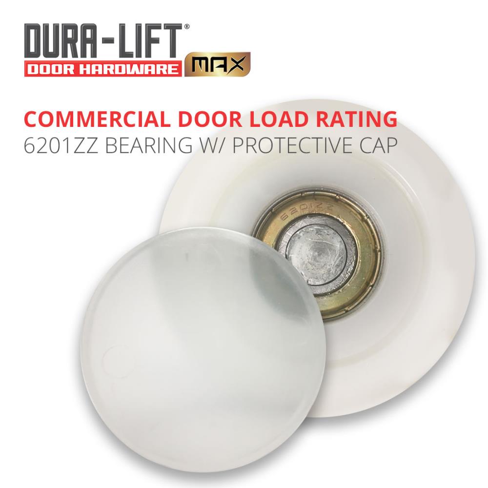 DURA-LIFT Ultra-Life MAX 3-in Dual Cage, Sealed 6201ZZ Bearing 10-Pack Gold Nylon Garage Door Roller