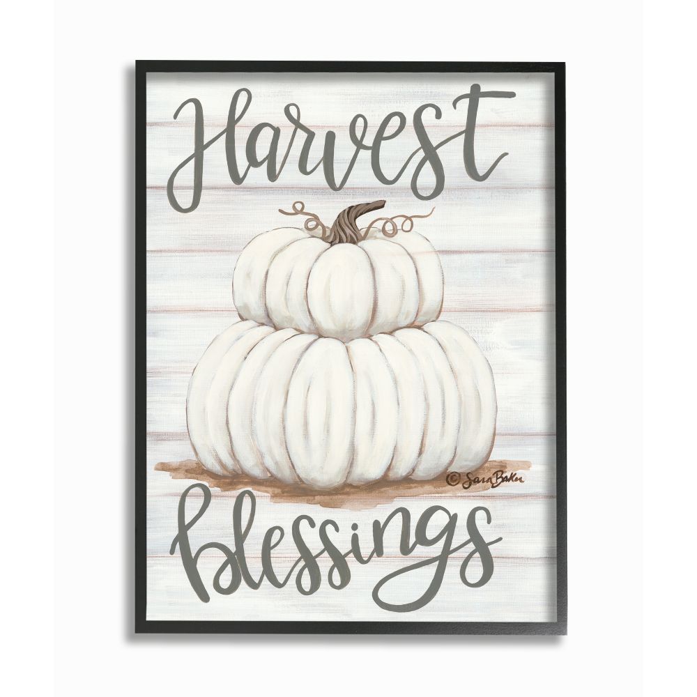Autumn Decor Autumn Blessings Pumpkin Plaque Sign 6 x 6 Inches 