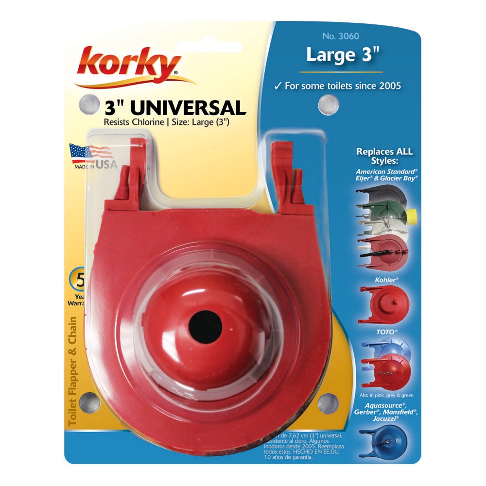 Korky 3040BP Flapper for American Standard Cadet 3 Toilet Repairs 3-inch for sale online 