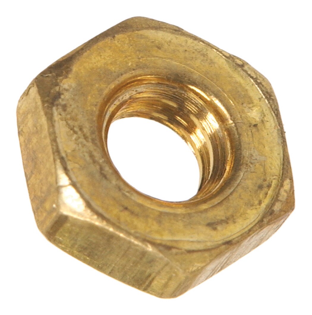 3/8”-32 Nickel Plated Brass Hex Nut 1/2” Wide Pack Of 100 