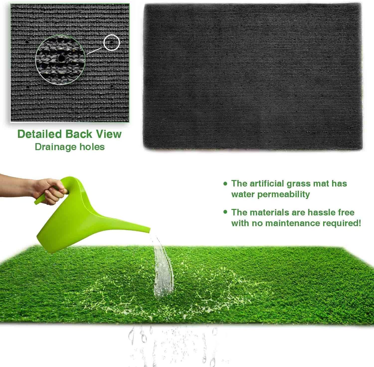 FUFU&GAGA Artificial Grass Turf 10-ft Indoor or Outdoor Fescue Artificial Grass