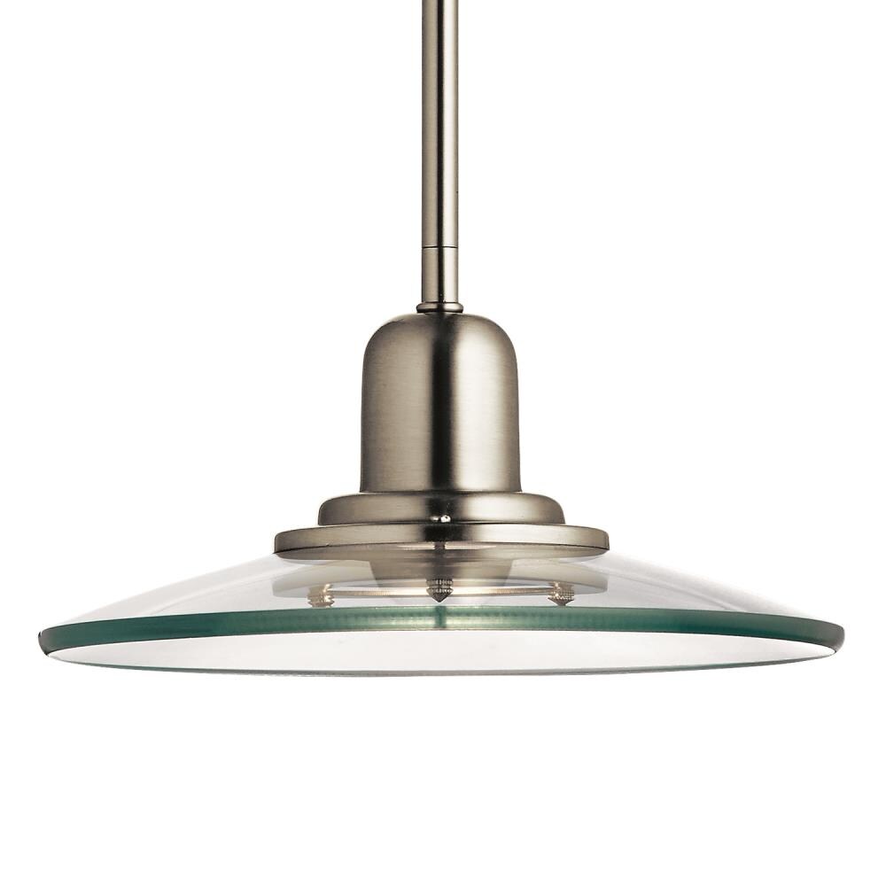 Kichler Galileo Brushed Nickel Coastal Clear Glass Cone Led Mini Pendant Light In The Pendant