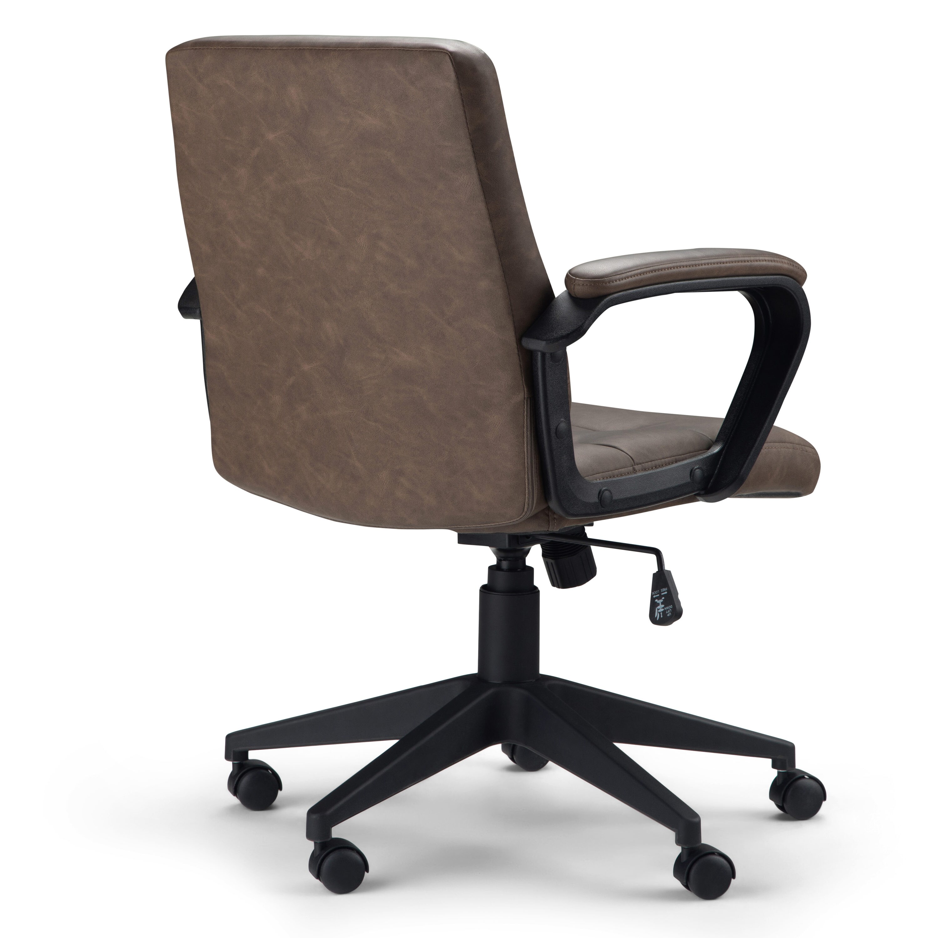 Simpli Home AXCOCHR-06 Prescott Swivel Adjustable Executive Computer C Spring Office Chair in Light Mist Grey 