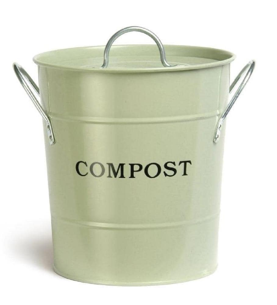 Silver Exaco CPBS 04 Small 2-N-1 Kitchen Compost Bucket
