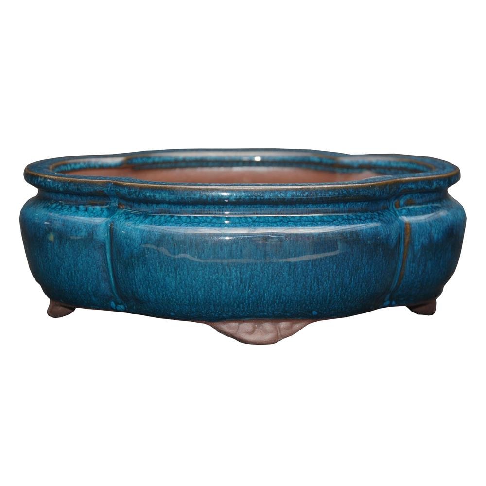 Bonsai Pot Succulent Ceramic Planter Glazed Footed Rectangular 4 Color Choices 