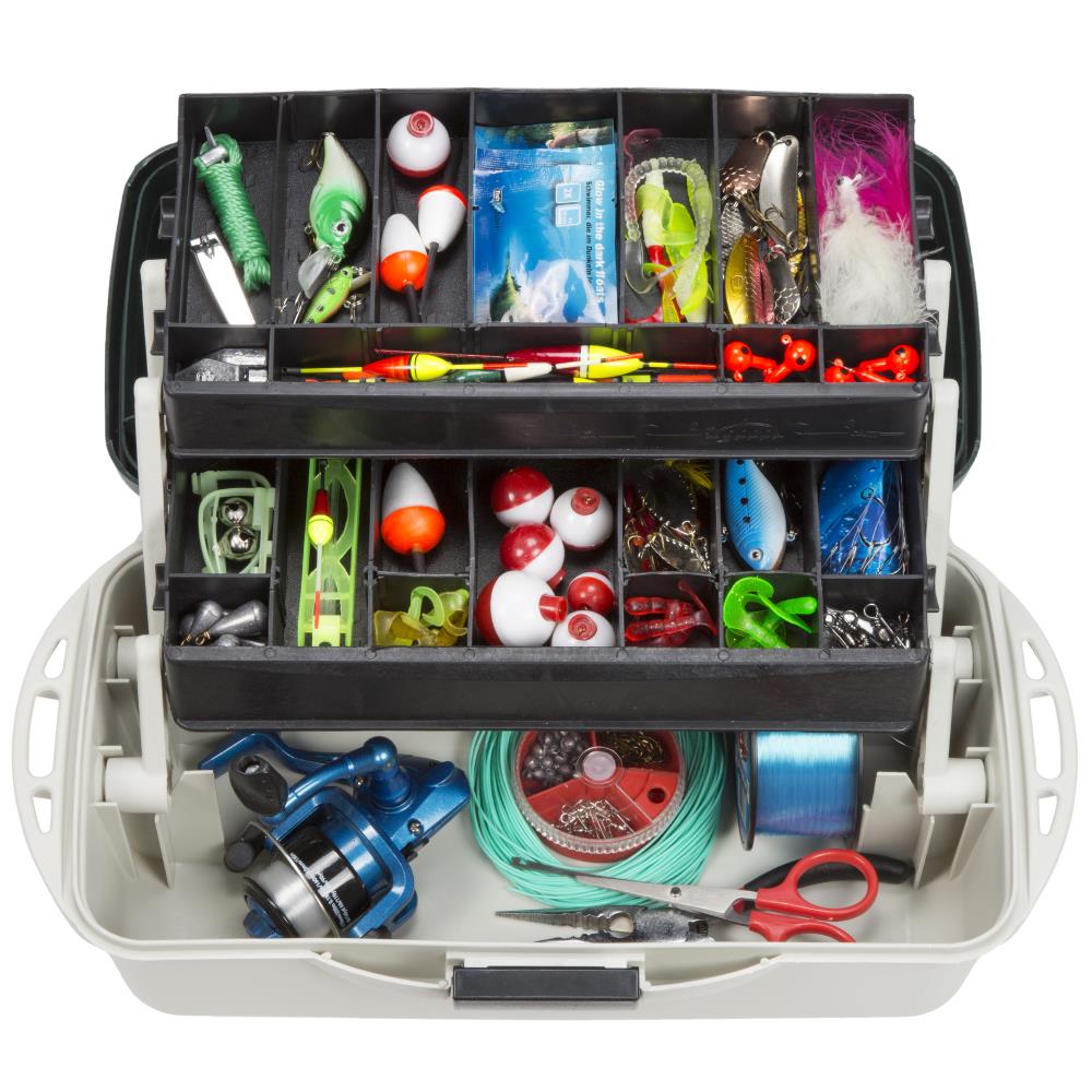 Leisure Sports 2-Tray Fishing Tackle Box Craft Tool Chest and Art Supply  Organizer- 14 -in by Leisure Sports in the Fishing Equipment department at  Lowes.com