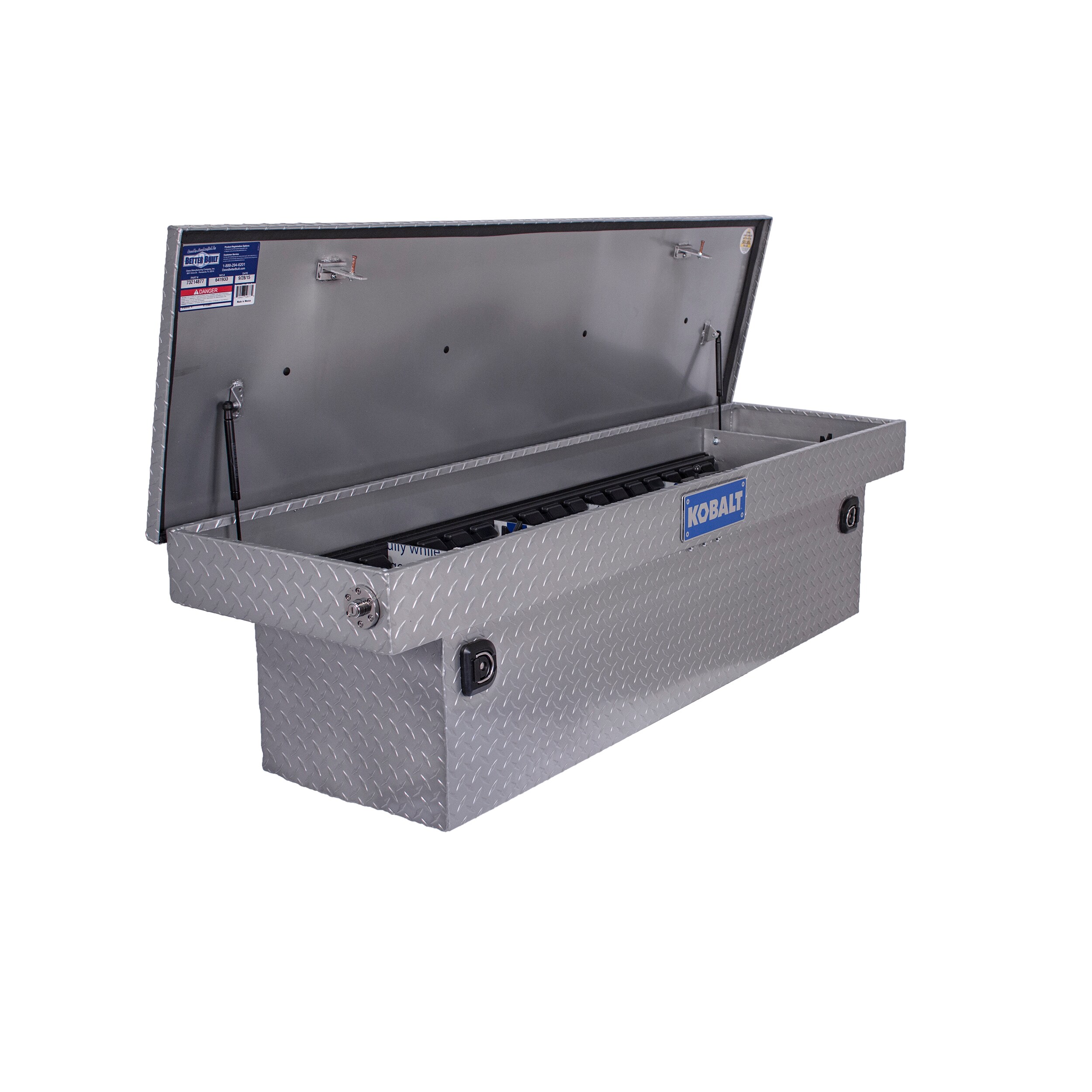 Kobalt 69 In X 20 In X 13 In Powder Coated Quantum Silver Aluminum Crossover Truck Tool Box In 1893