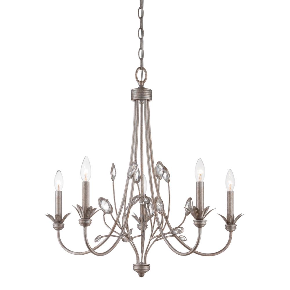 Rustic Crystal Chandelier Vintage Lighting Light Fixture Antique Brushed Oak BP 
