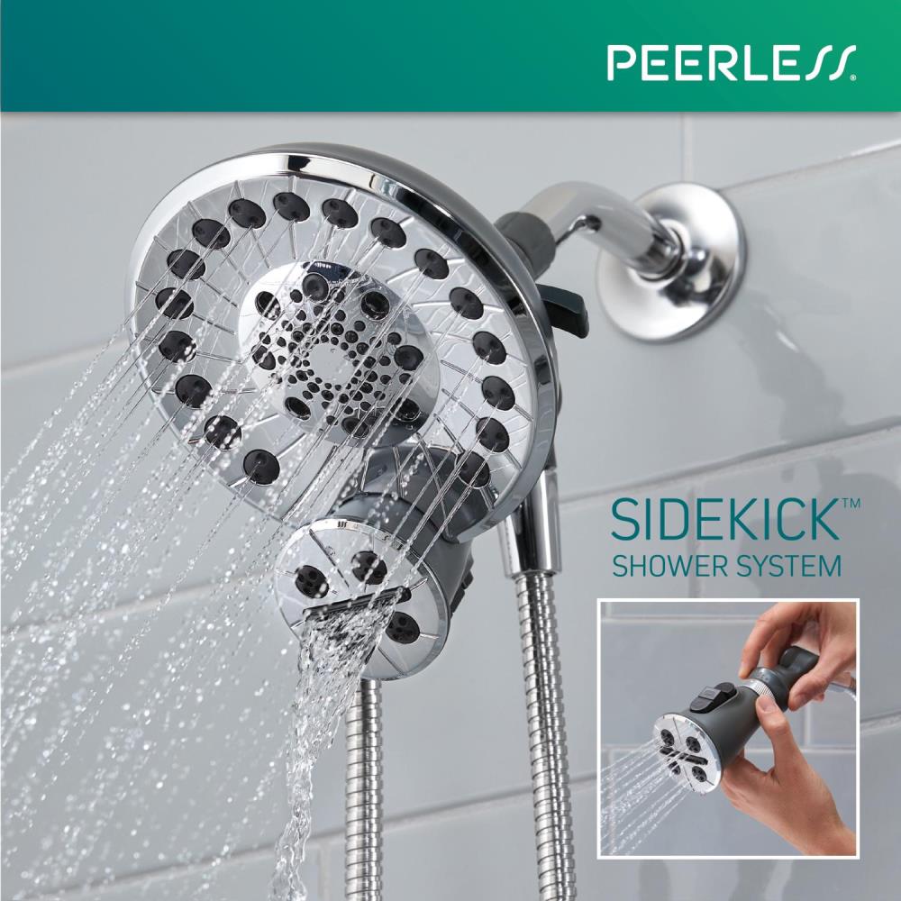 Peerless Sidekick Brushed Nickel Dual Shower Head 2.5-GPM (9.5-LPM)