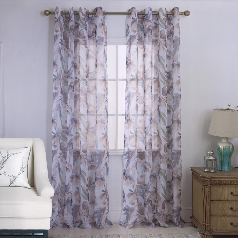 Curtains Lined Cream & Purple Eyelet Floral Applique 167 x 228cm 662 x 90" P4GC#