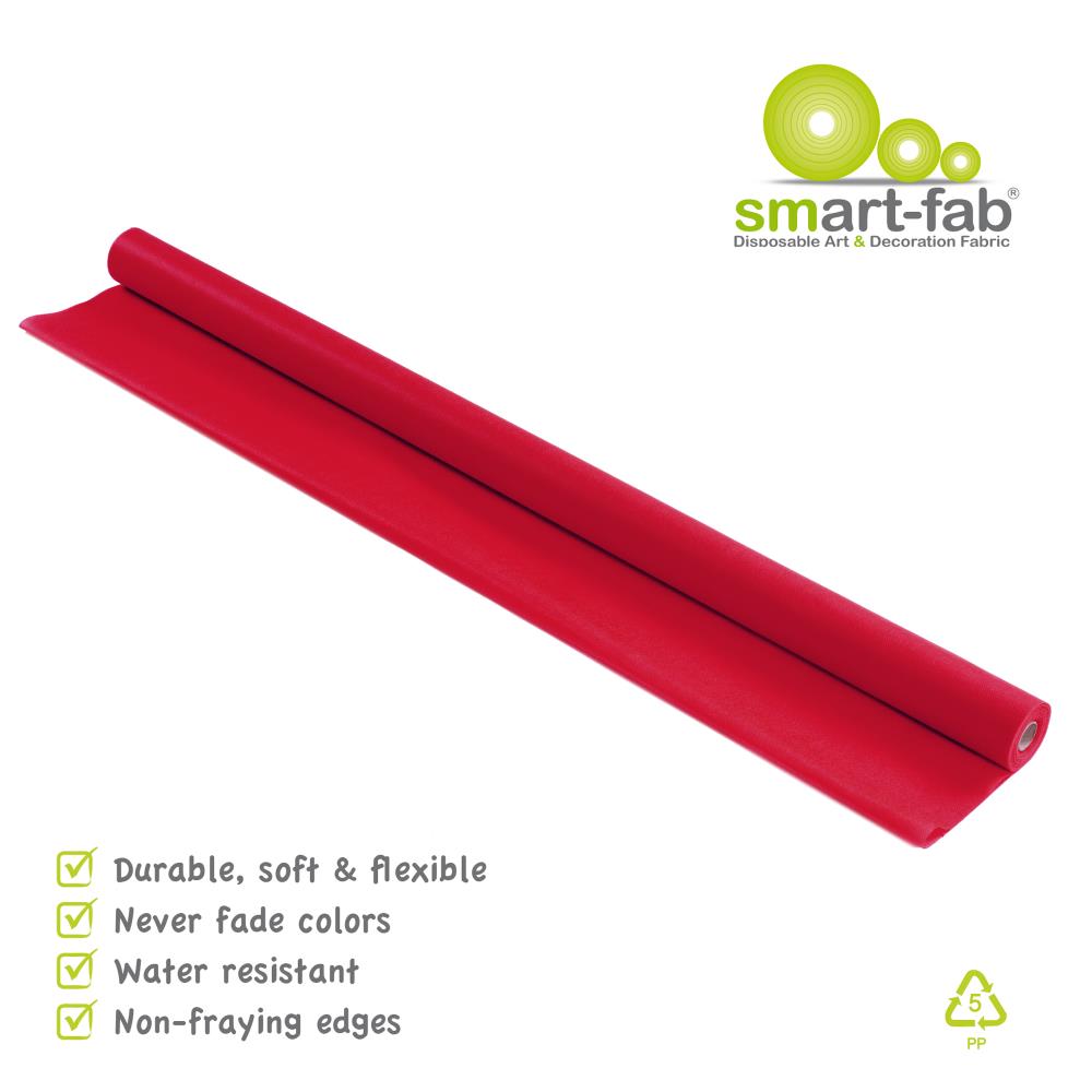 Smart-Fab Non-Woven Fabric Roll 48 in x 40 ft Cranberry 