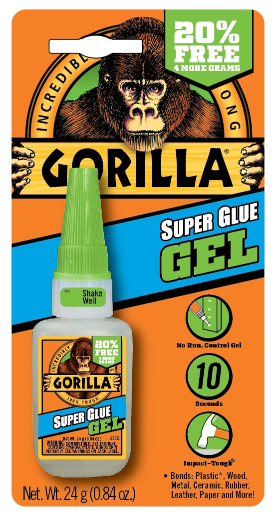 Gorilla 24-gram Gel Super Glue in the Super Glue department at 