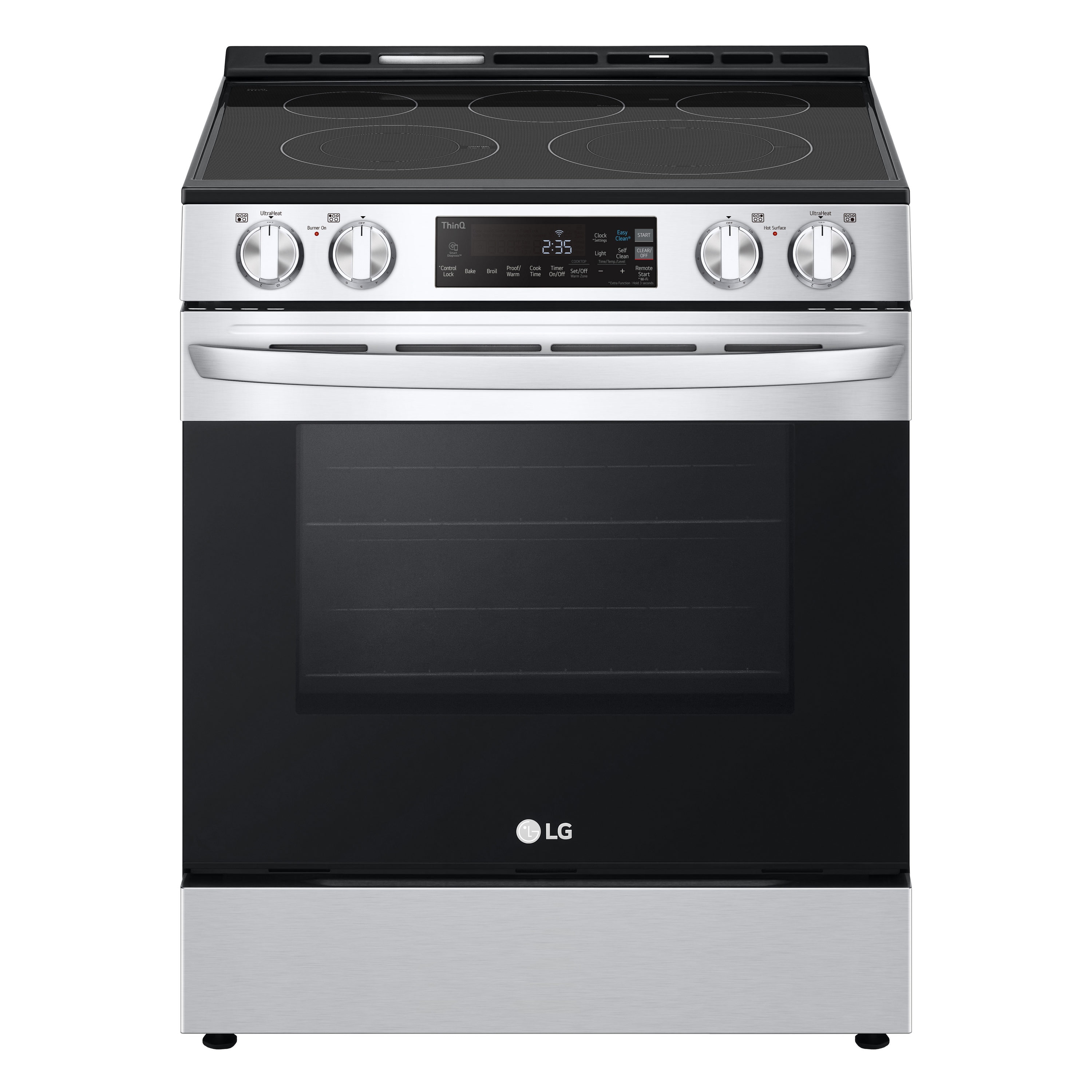Speeltoestellen Invloed of LG Smart Wi-Fi with Easy Clean 30-in Smooth Surface 5 Elements 6.3-cu ft  Self-Cleaning Freestanding Electric Range (Printproof Stainless Steel) in  the Single Oven Electric Ranges department at Lowes.com
