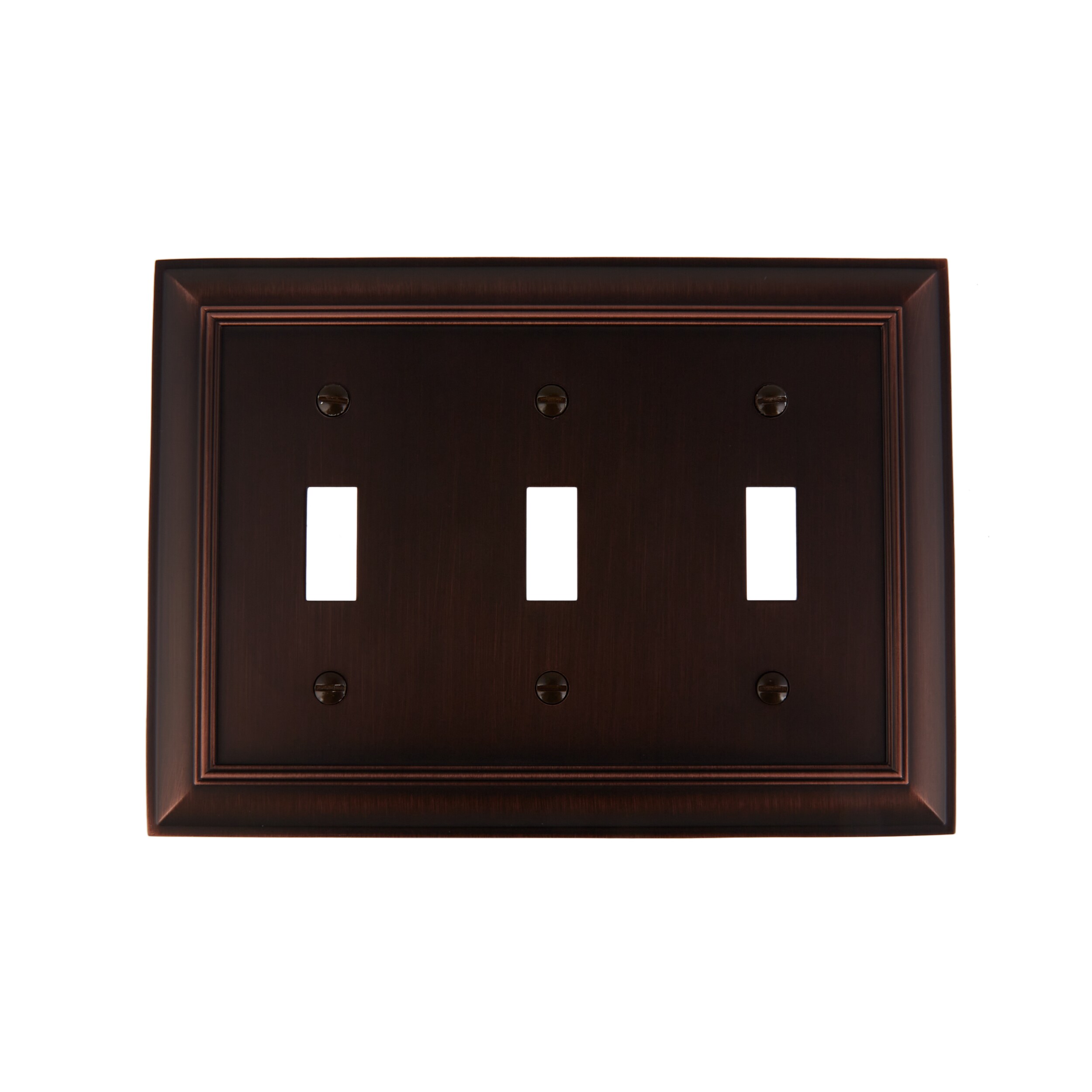 Allen Lot of 2 Roth Triple Toggle Wall Plate Dark Oil-Rubbed Bronze Finish