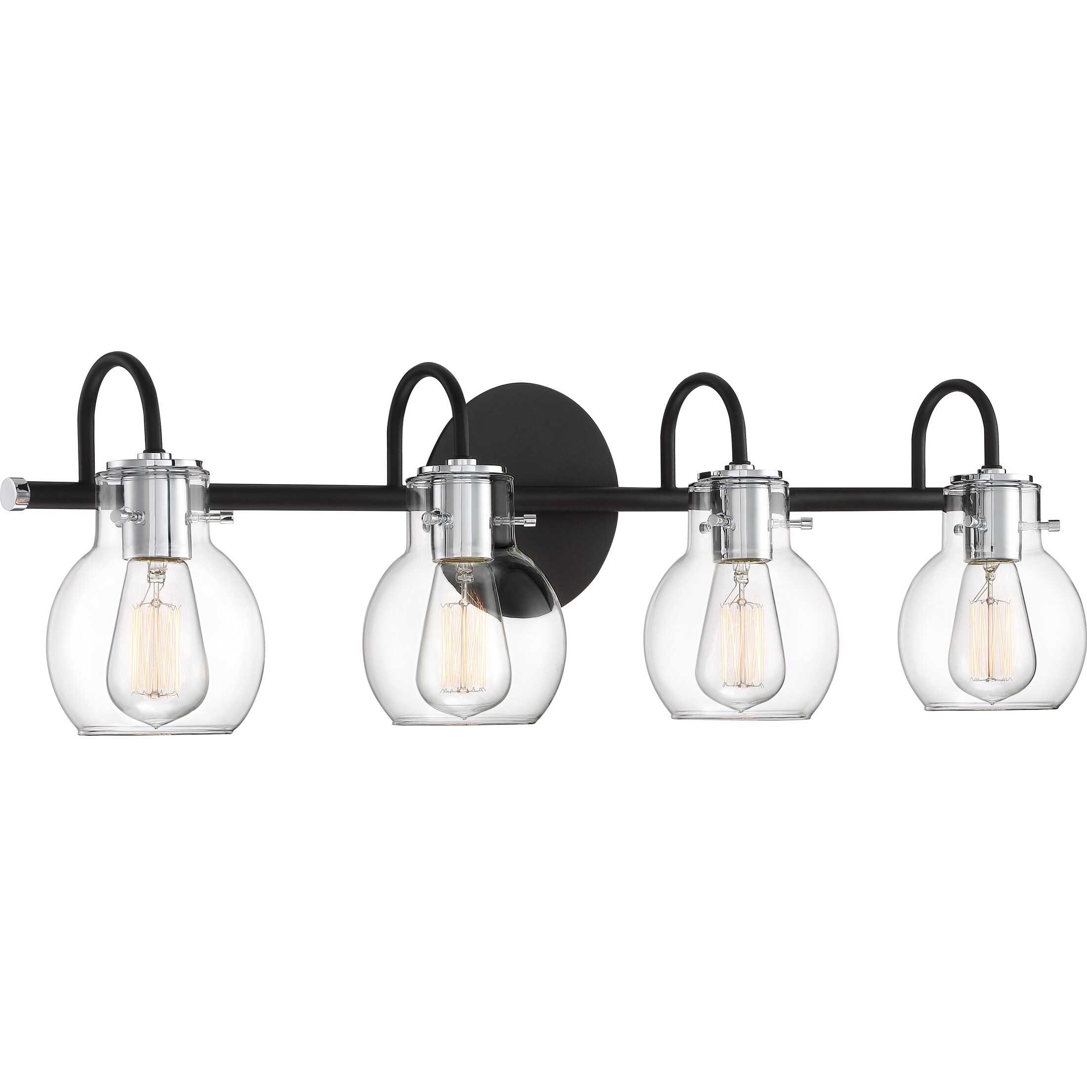 Quoizel Andrews 30.5-in 4-light Earth Black Transitional Vanity Light 