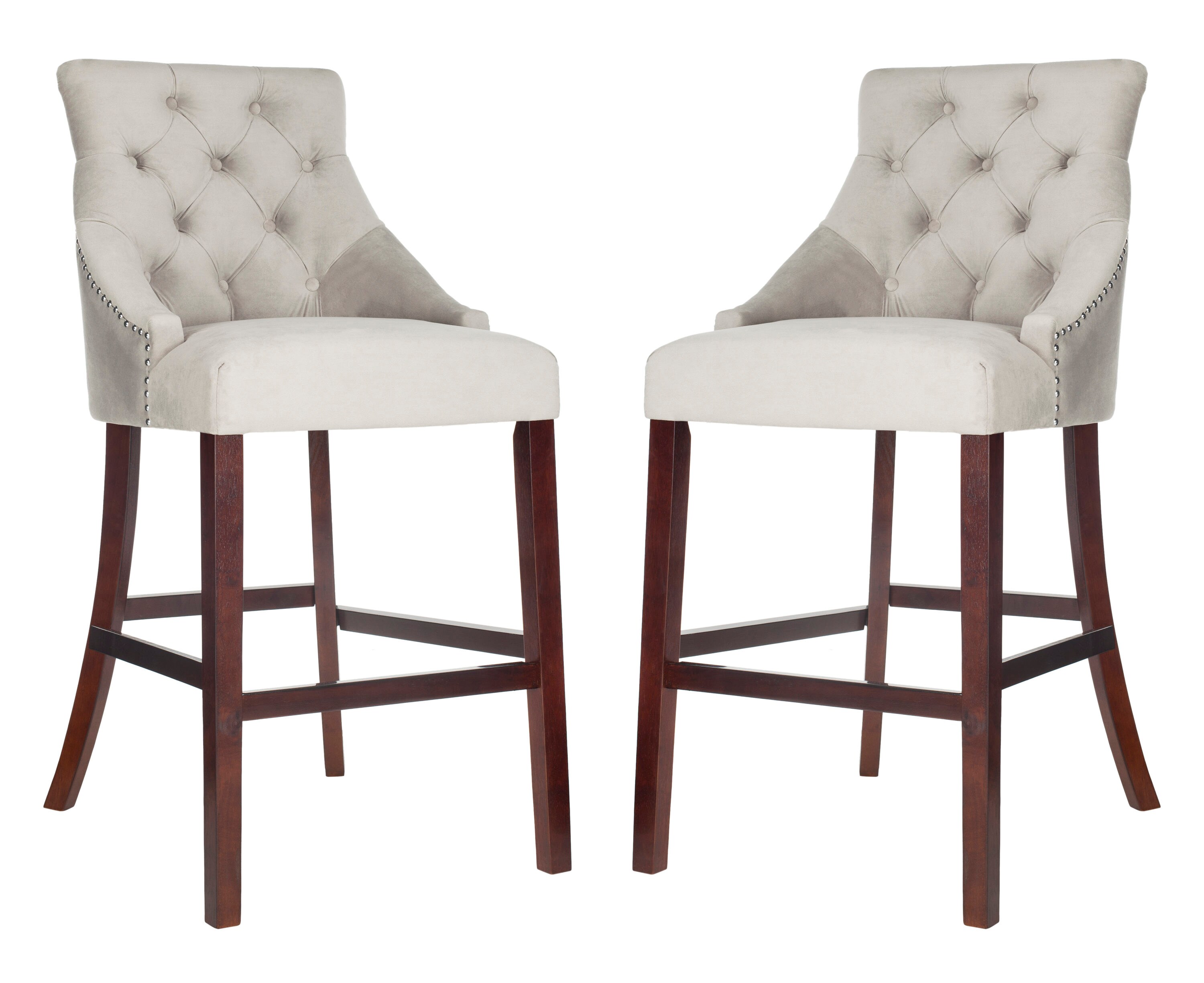 tufted bar stools with arms