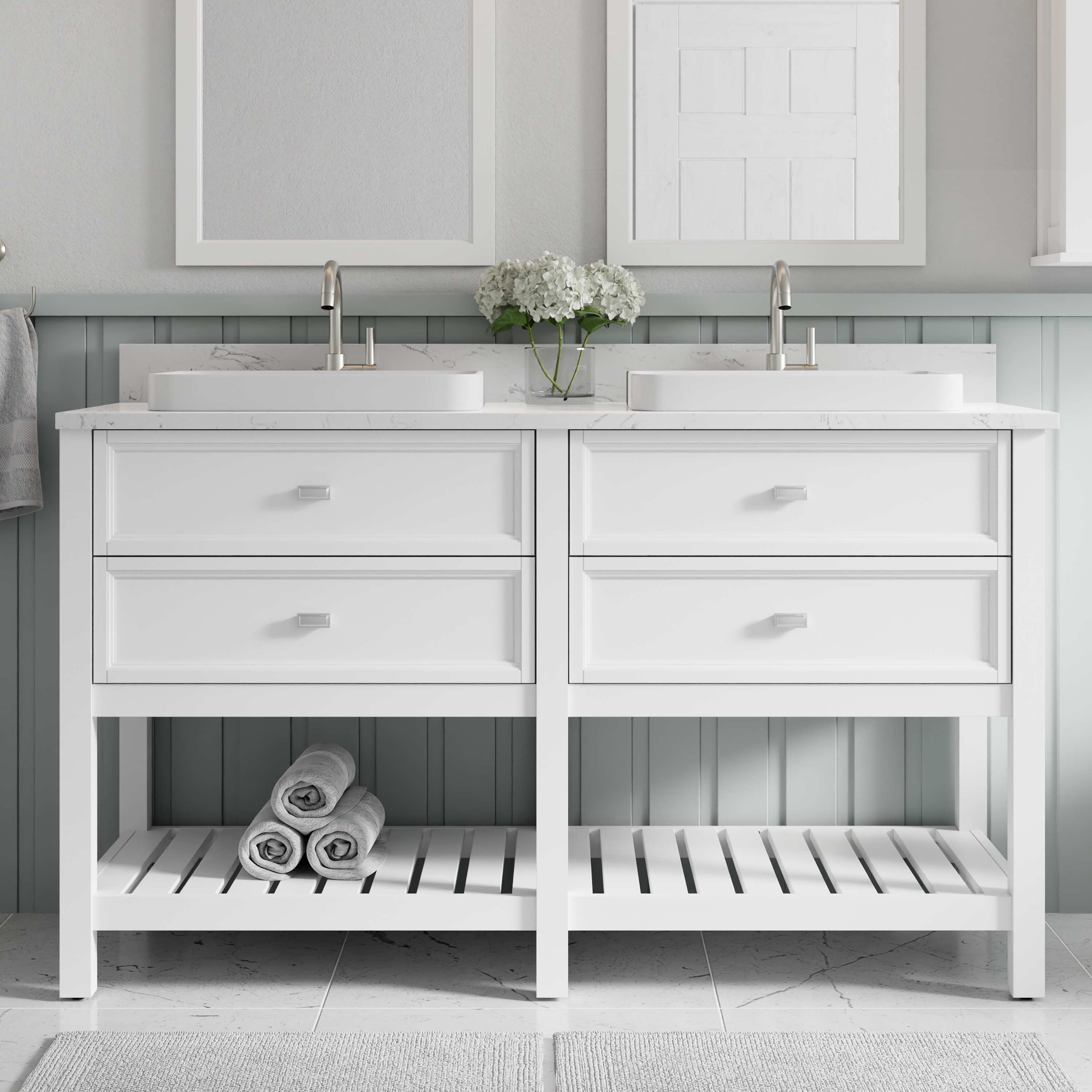 canterbury white bathroom vanity