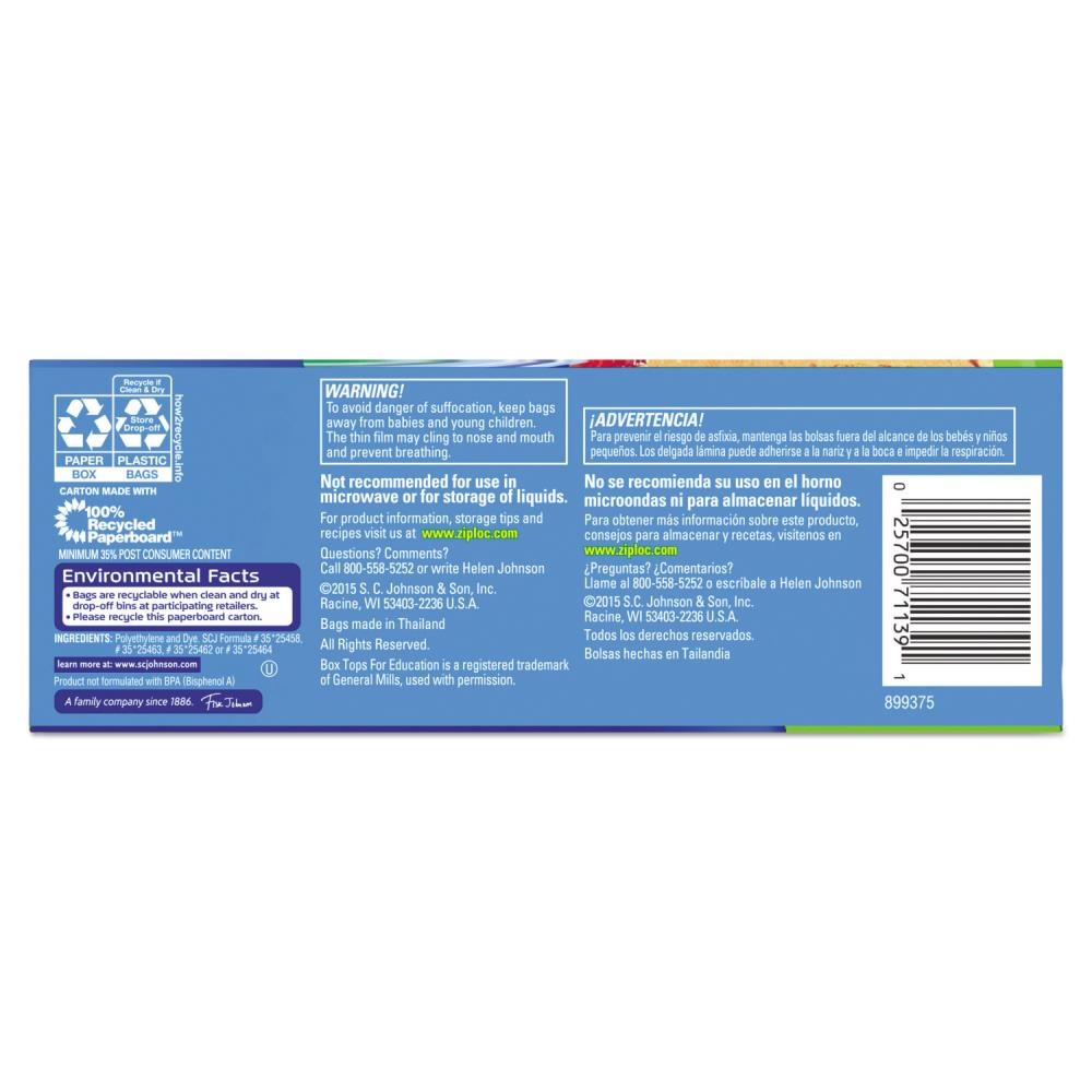 ziploc xl sandwich bolsas