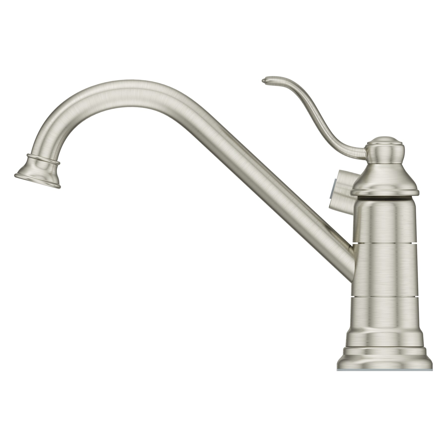 Pfister Portland Stainless Steel Single Handle High-arc Kitchen Faucet (Deck Plate Included)