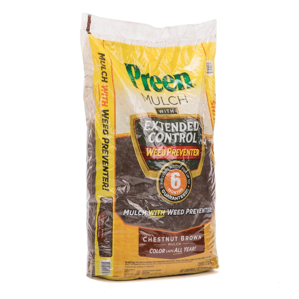 Preen Mulch Plus 2cu ft Dark Brown Mulch Plus Weed Control in the