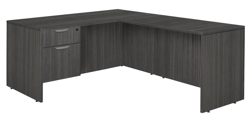 grey l shaped office desk